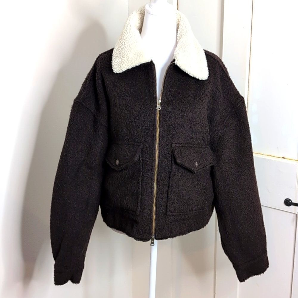 Levi's XL Brown Baby Bubble Wool Trucker Jacket, NEW - Picture 2 of 16
